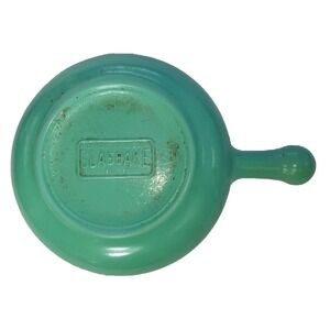 Vintage Glasbake Chili/Cereal/Soup Bowl w/‎ Handle Green #J2057-13 MADE IN USA